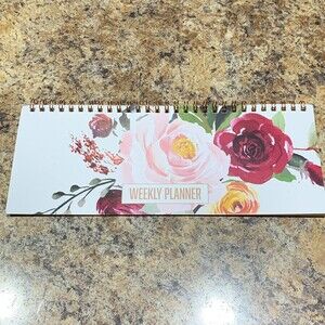 Weekly Planner Spiral Book Undated 10 x 4 inches Flowers